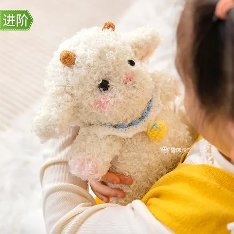 雪球卷福小眠羊玩偶礼物材料包送0基础视频教程图解diy手工编织