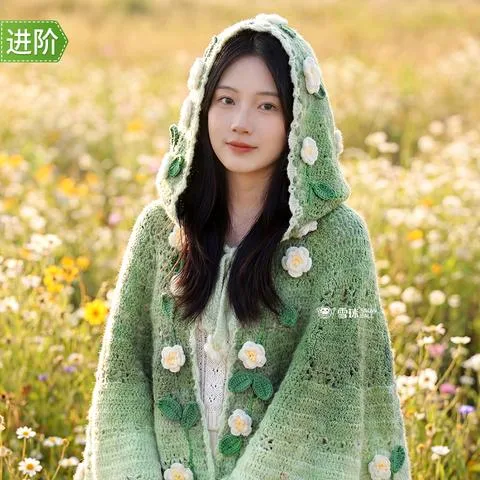 雪球丁达尔絮语栀子花颂斗篷材料包送0基础视频教程图解diy手工